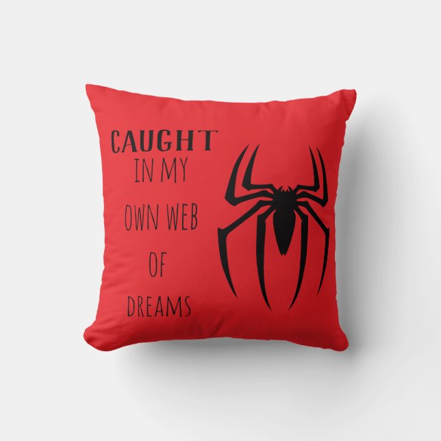 Modern Spider Art Decorative Pillow (Front)