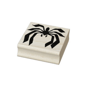 Modern spider silhouette art stamp