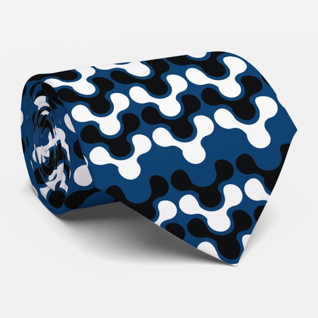 Modern Spine Logo [Blue] Chiropractor Neck Tie (Rolled)