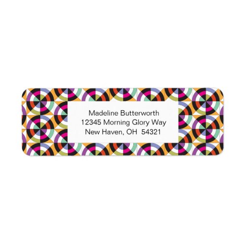 Modern Spinning Circles Quilt Pattern Label