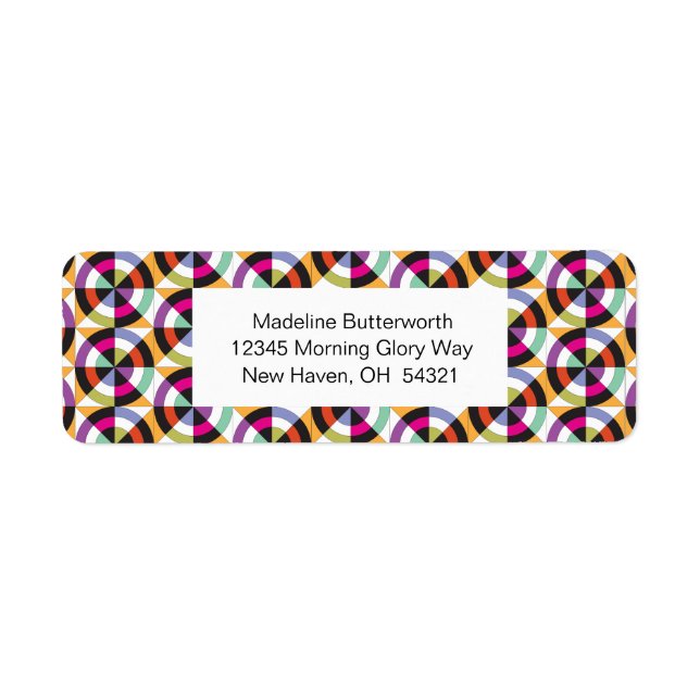 Modern Spinning Circles Quilt Pattern Label (Front)