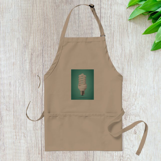 Modern Spiral Compact Fluorescent Lightbulb Adult Apron (Creator Uploaded)