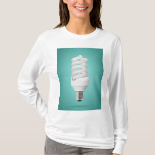 Modern Spiral Compact Fluorescent Lightbulb T-Shirt