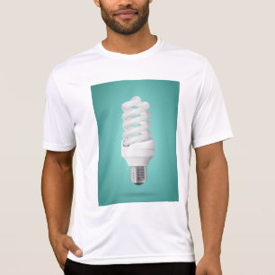 Modern Spiral Compact Fluorescent Lightbulb T-Shirt