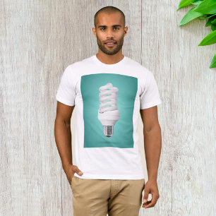 Modern Spiral Compact Fluorescent Lightbulb T-Shirt