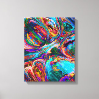 Modern Splash of Paints Canvas Print