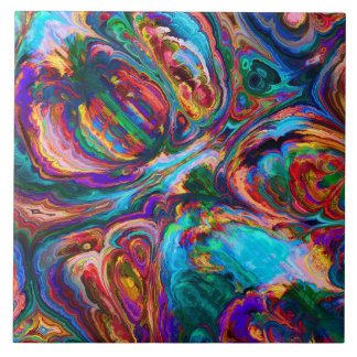 Modern Splash of Paints Ceramic Tile