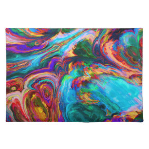 Modern Splash of Paints Cloth Placemat