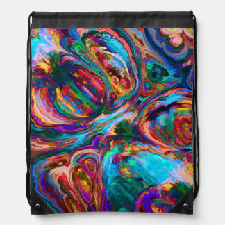Modern Splash of Paints Drawstring Bag