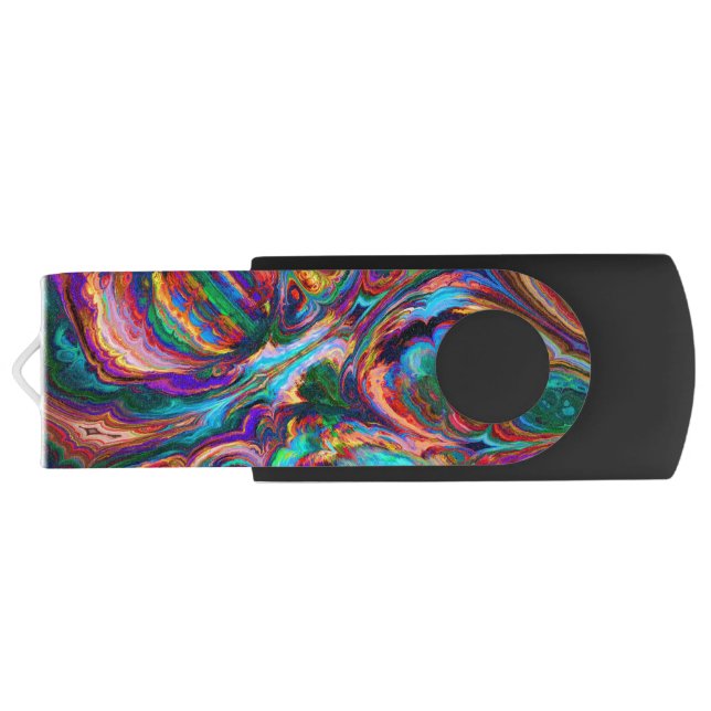 Modern Splash of Paints Flash Drive (Back)