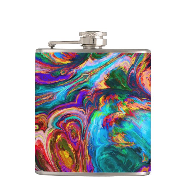 Modern Splash of Paints Flask (Front)
