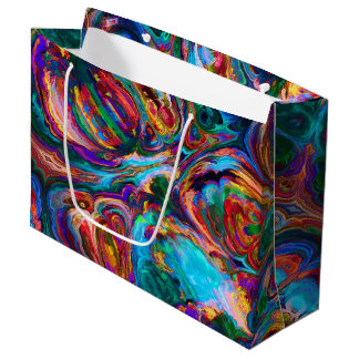 Modern Splash of Paints Large Gift Bag
