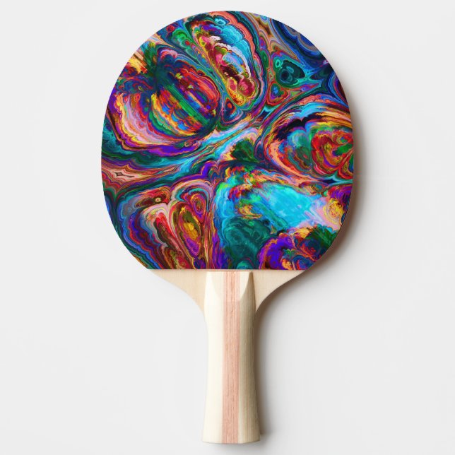 Modern Splash of Paints Ping Pong Paddle (Front)