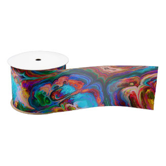 Modern Splash of Paints Satin Ribbon