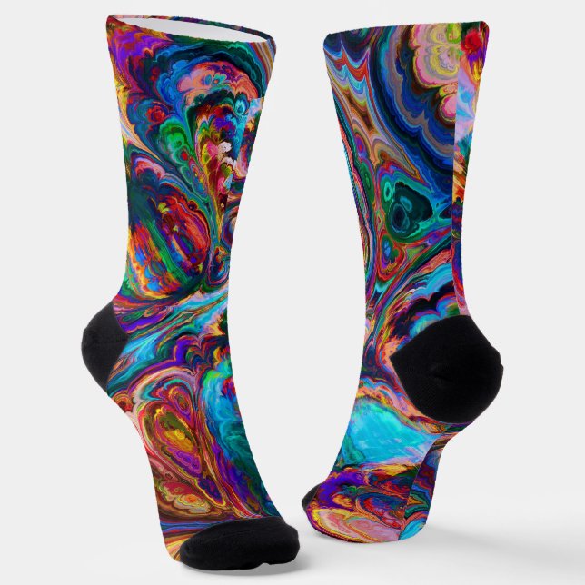 Modern Splash of Paints Socks (Angled)