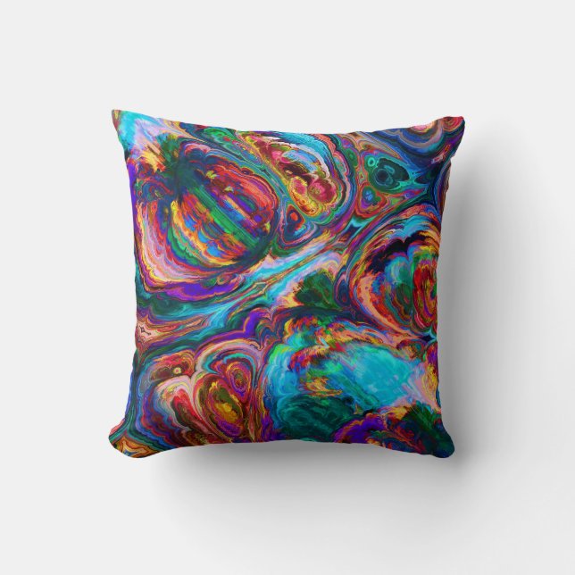 Modern Splash of Paints Throw Pillow (Front)
