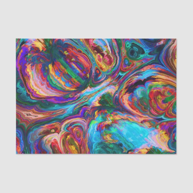 Modern Splash of Paints Tissue Paper (Front)