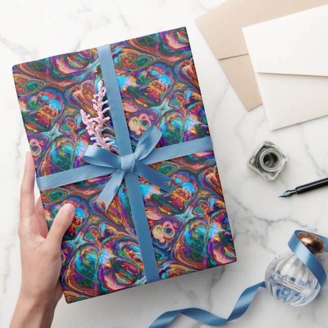Modern Splash of Paints Wrapping Paper (Gifting)