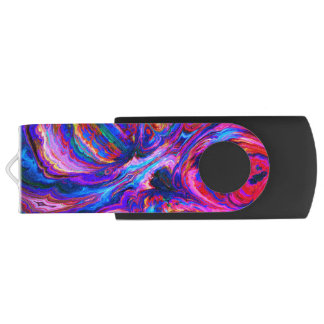 Modern Splash of Purple Hue Paints Flash Drive