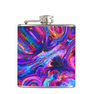 Modern Splash of Purple Hue Paints Flask