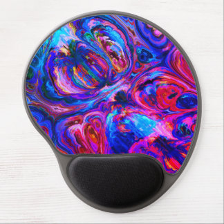 Modern Splash of Purple Hue Paints Gel Mouse Pad