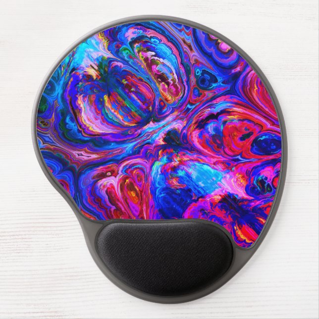 Modern Splash of Purple Hue Paints Gel Mouse Pad (Front)