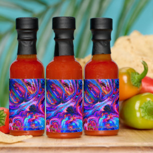 Modern Splash of Purple Hue Paints Hot Sauces