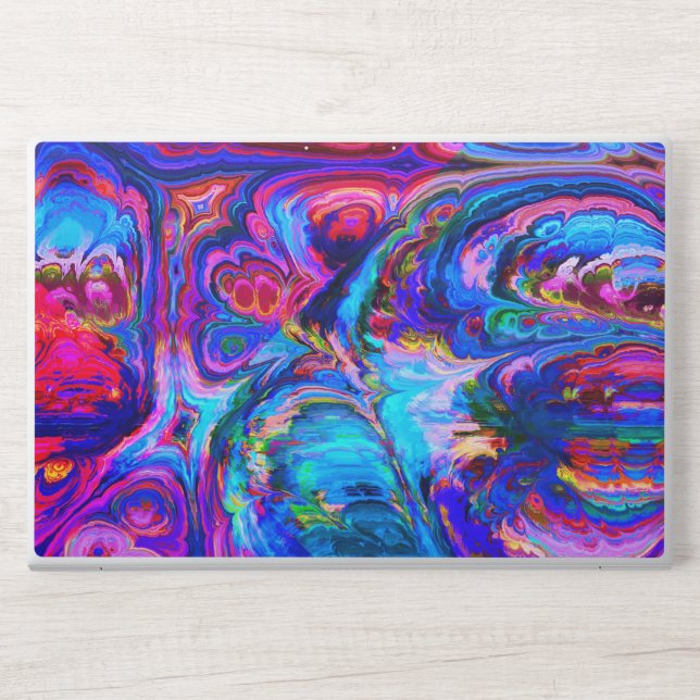 Modern Splash of Purple Hue Paints HP Laptop Skin (Front)