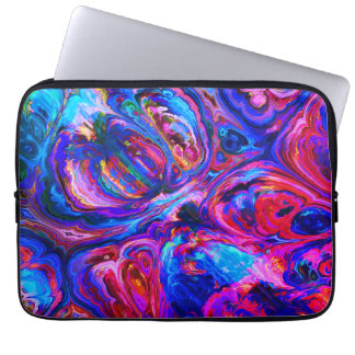 Modern Splash of Purple Hue Paints Laptop Sleeve