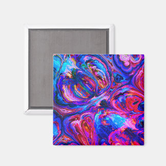 Modern Splash of Purple Hue Paints Magnet