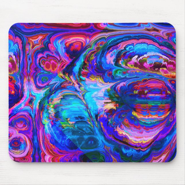 Modern Splash of Purple Hue Paints Mouse Pad (Front)