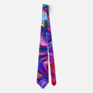 Modern Splash of Purple Hue Paints Neck Tie