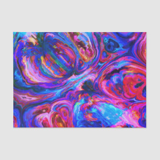 Modern Splash of Purple Hue Paints Tissue Paper