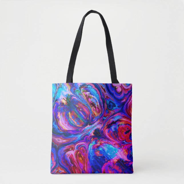 Modern Splash of Purple Hue Paints Tote Bag (Front)