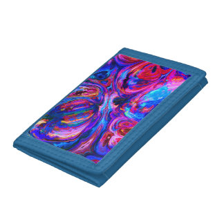 Modern Splash of Purple Hue Paints Trifold Wallet
