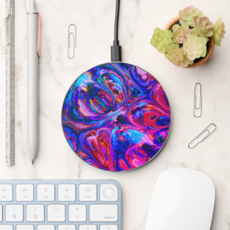 Modern Splash of Purple Hue Paints Wireless Charger