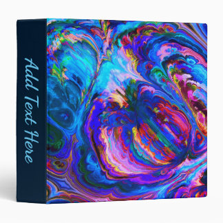 Modern Splash of Purple Hue Paints with Text 3 Ring Binder