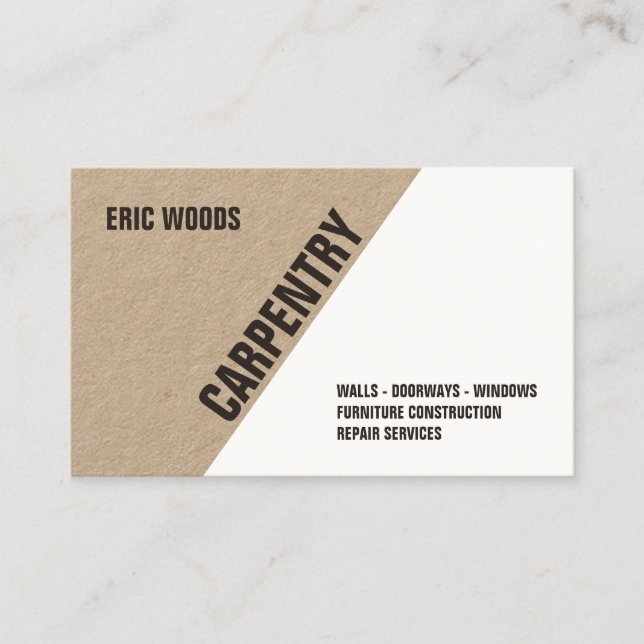 Modern split look business card (Front)