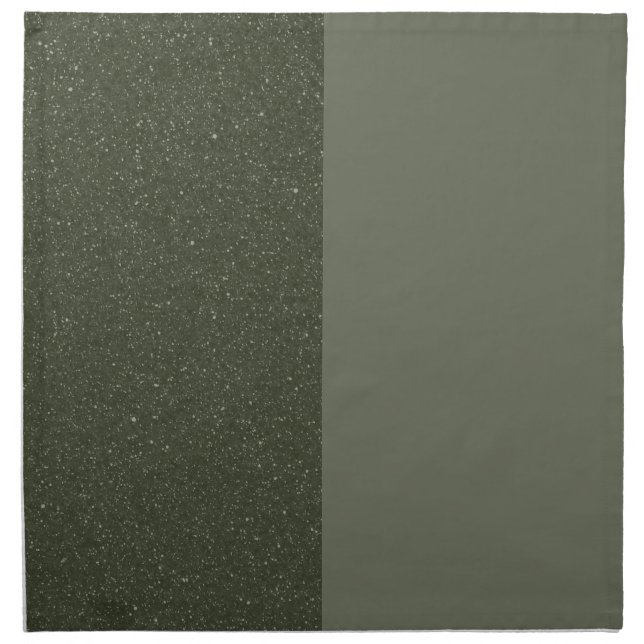 Modern Split Moss Green Cloth Napkin – Customize (Front)