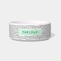 Modern Splotchy Pattern | Personalized | Mint Bowl