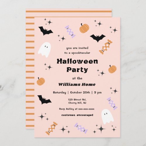 Modern Spooktacular Halloween Party Invitation