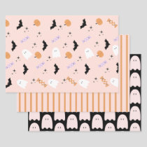 Modern Spooktacular Halloween Party Wrapping Paper Sheets