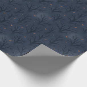 Modern Spooky Trees Halloween Seasonal Gift Wrap
