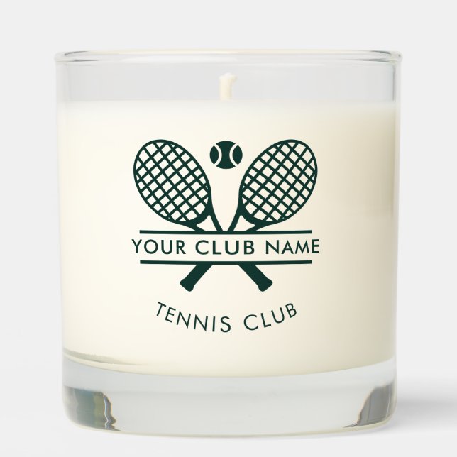 Modern Sport Club Name Lawn Tennis Team Custom Scented Candle (Front)