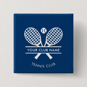 Modern Sport Club Name Tennis Team Swag Custom Button