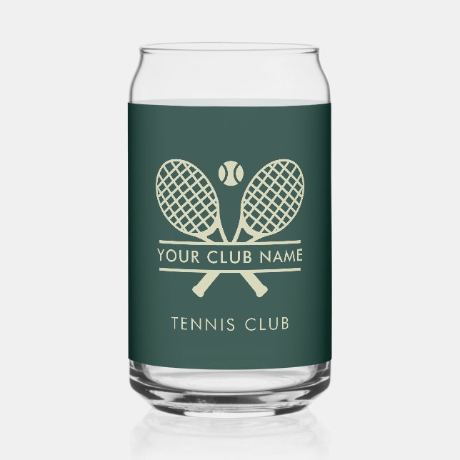 Modern Sport Club Name Tennis Team Swag Custom Can Glass (Front)