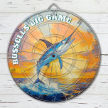 Modern Sport Fisherman Marlin Dart Board<br><div class="desc">Personalize this sport fisherman Dartboard with your name. Makes a great gift for a fisherman. Designed for you by Blackberry Boulevard.</div>