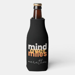 Modern Sport Inspiration Black White Orange Typo Bottle Cooler
