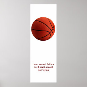 Modern Sport Motivational Quote Basketball Poster