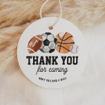 Modern Sports Birthday Favor Tag<br><div class="desc">Let friends and family know you're grateful they attended your child's birthday party with these sports themed favor tags.</div>